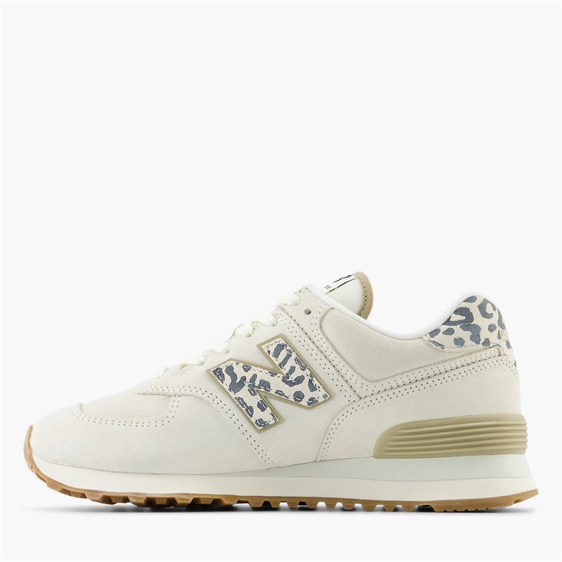 Dame 574 træningssko Sea Salt/Leopard/Gum - Billede 5