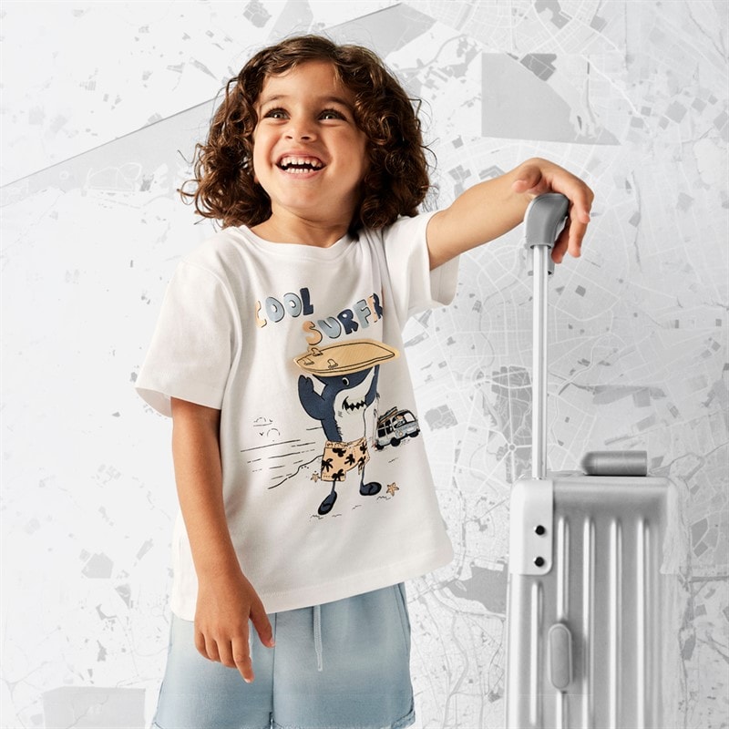 Drenge jabe t-shirt Bright White - Billede 1