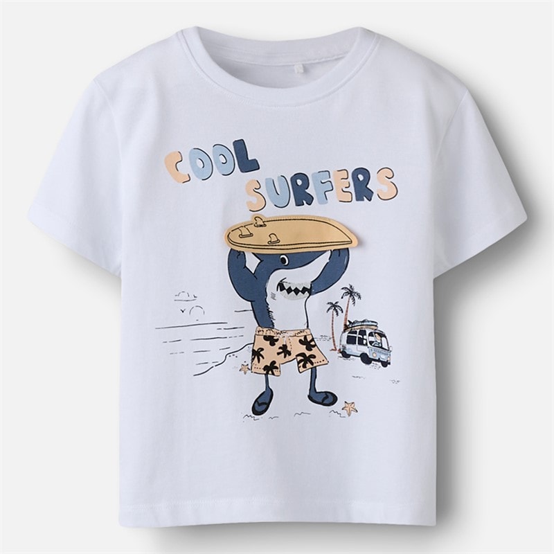Drenge jabe t-shirt Bright White - Billede 3