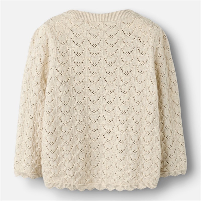 Piger himali strikket cardigan Peyote Melange - Billede 2