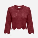 Dame dortmund 3/4-ærmet strikbluse Cabernet