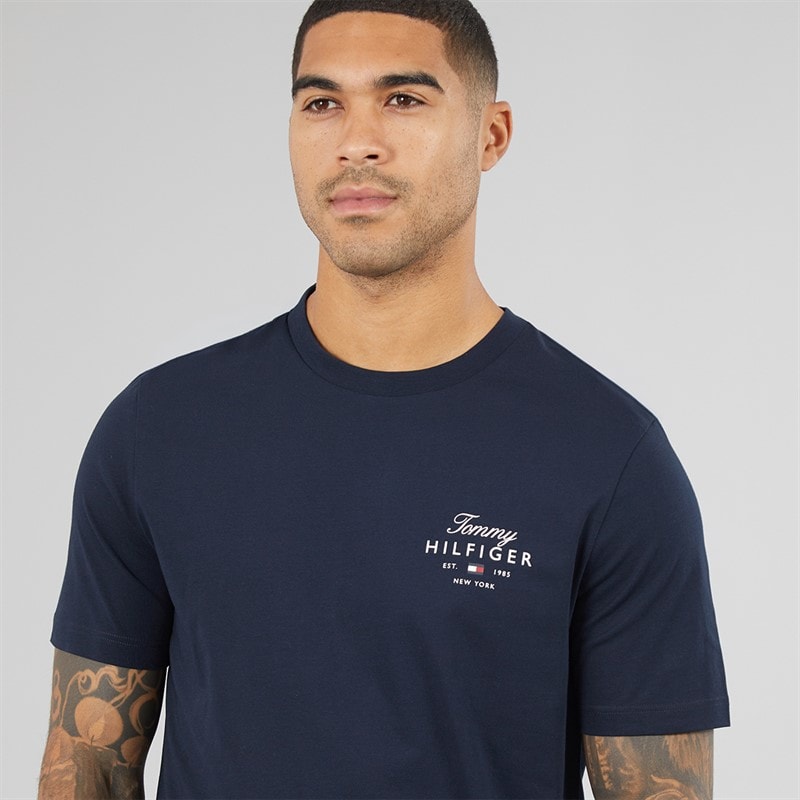 Herre script stack t-shirt Desert Sky - Billede 3