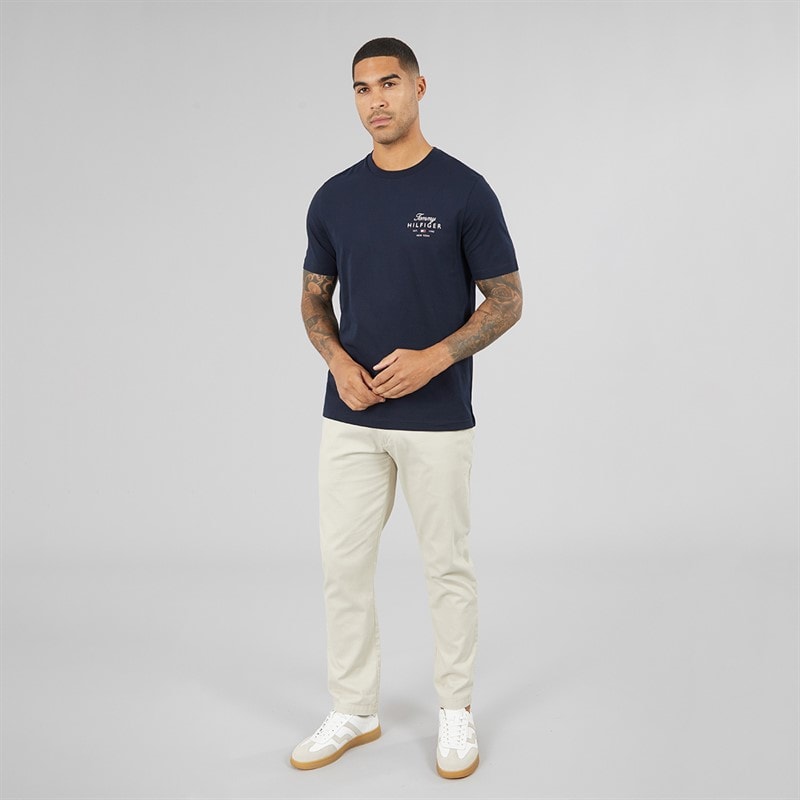 Herre script stack t-shirt Desert Sky - Billede 4