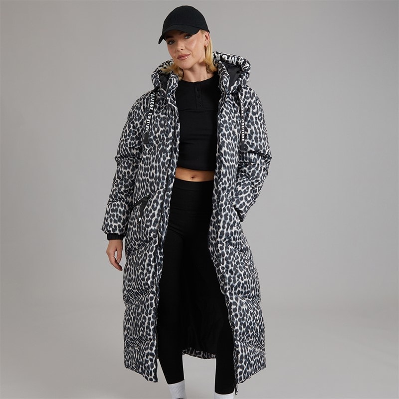 Dame thea lang vandtæt jakke Leopard - Billede 1