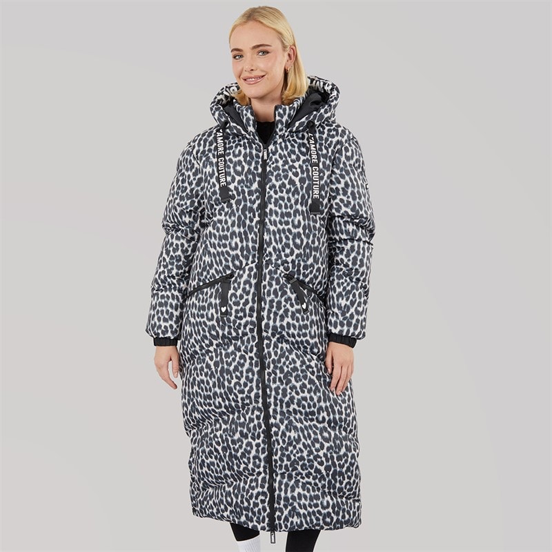 Dame thea lang vandtæt jakke Leopard - Billede 3