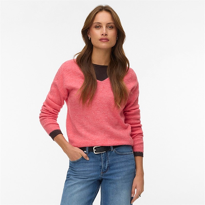 Dame v-hals sweater Coral Paradise - Billede 1