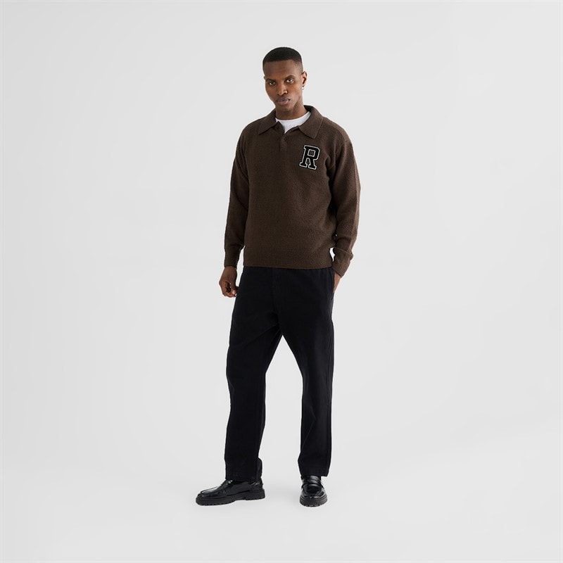 Herre eddy langærmet polo-shirt Brun - Billede 3