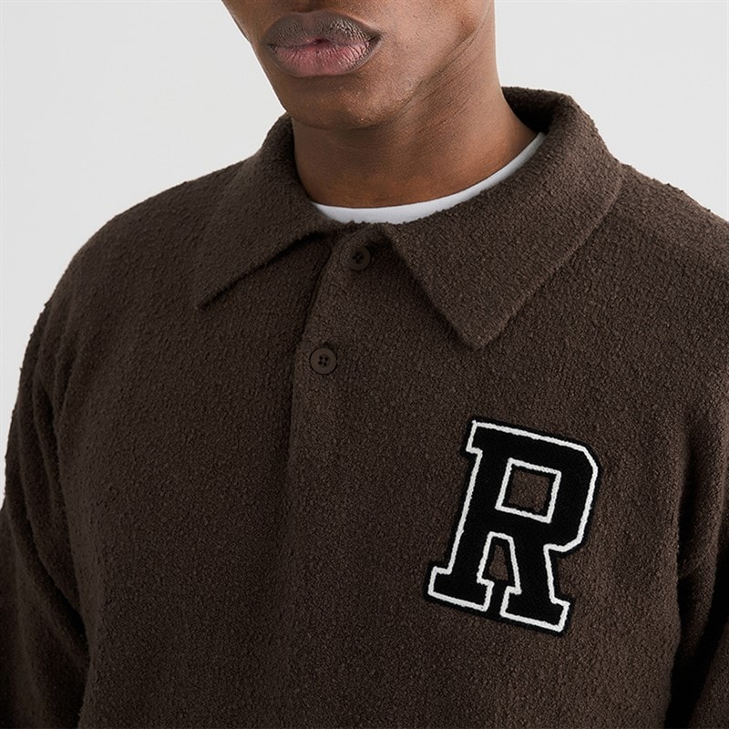 Herre eddy langærmet polo-shirt Brun - Billede 4