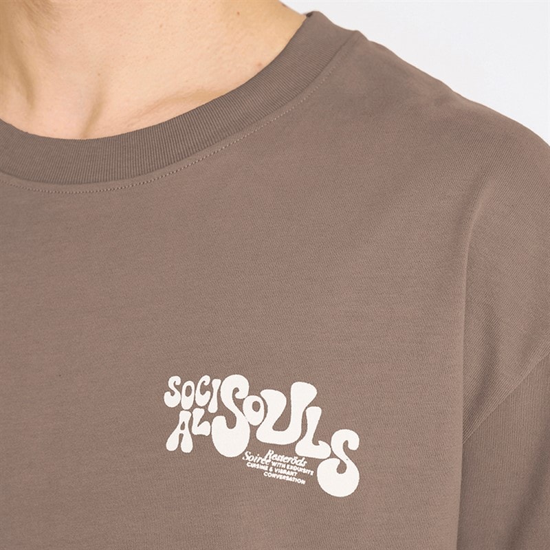 Herre ted langærmet t-shirt Brun - Billede 3