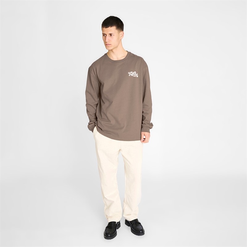 Herre ted langærmet t-shirt Brun - Billede 4