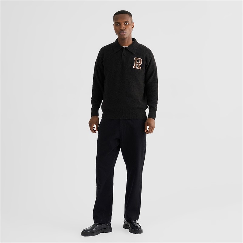 Herre eddy langærmet polo-shirt Sort - Billede 2