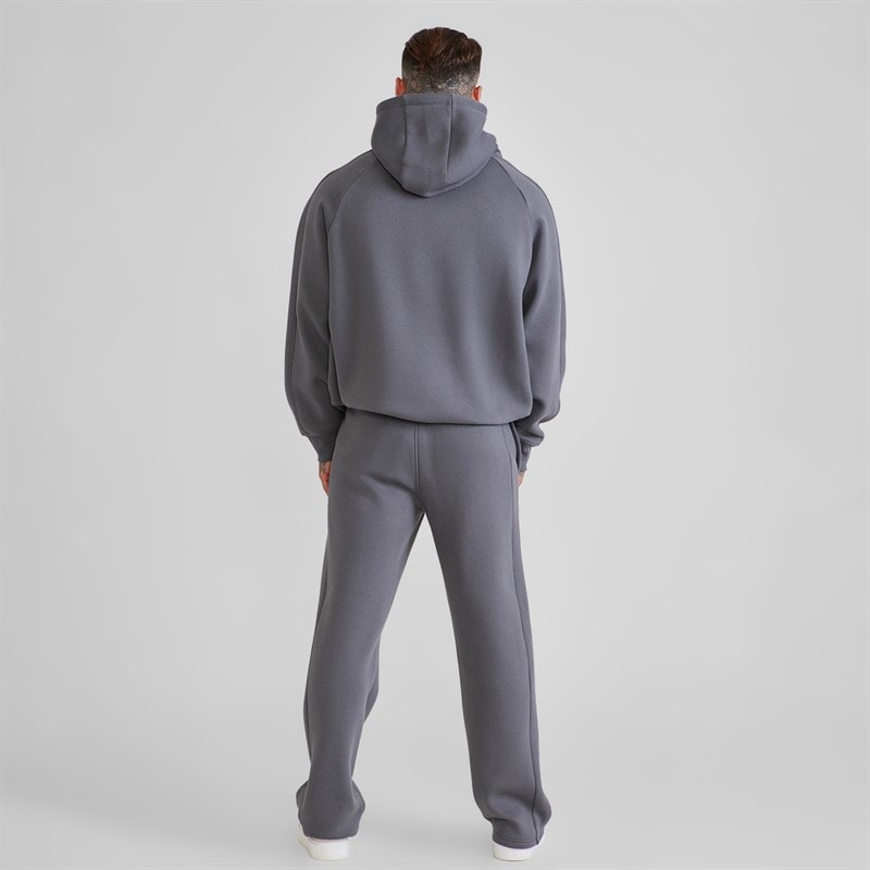 Herre quarter zip hættetrøje og joggingbukser sæt Grå - Billede 2