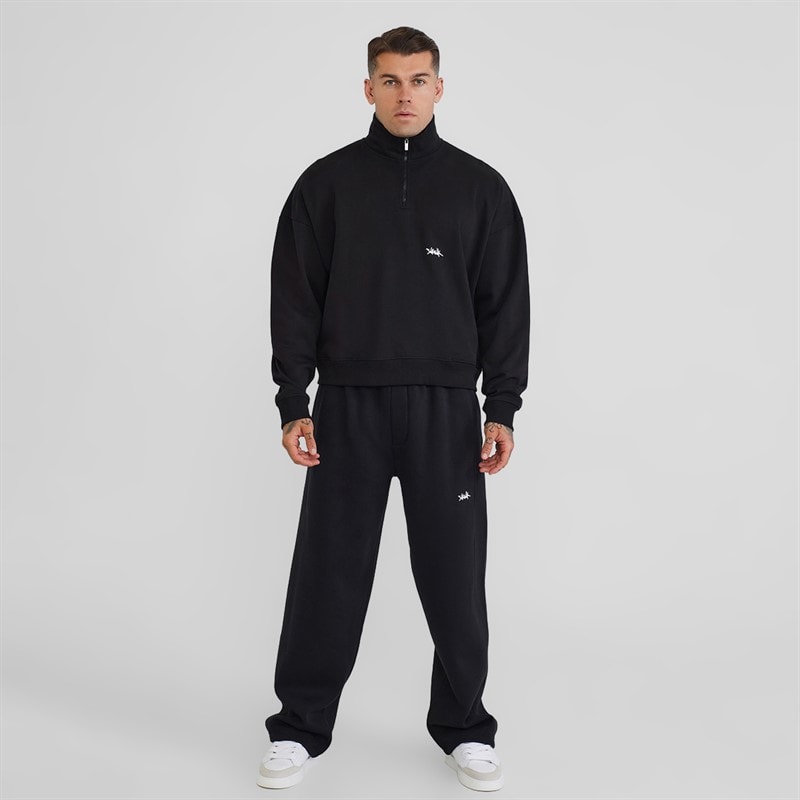 Herre quarter zip sweater Sort - Billede 3