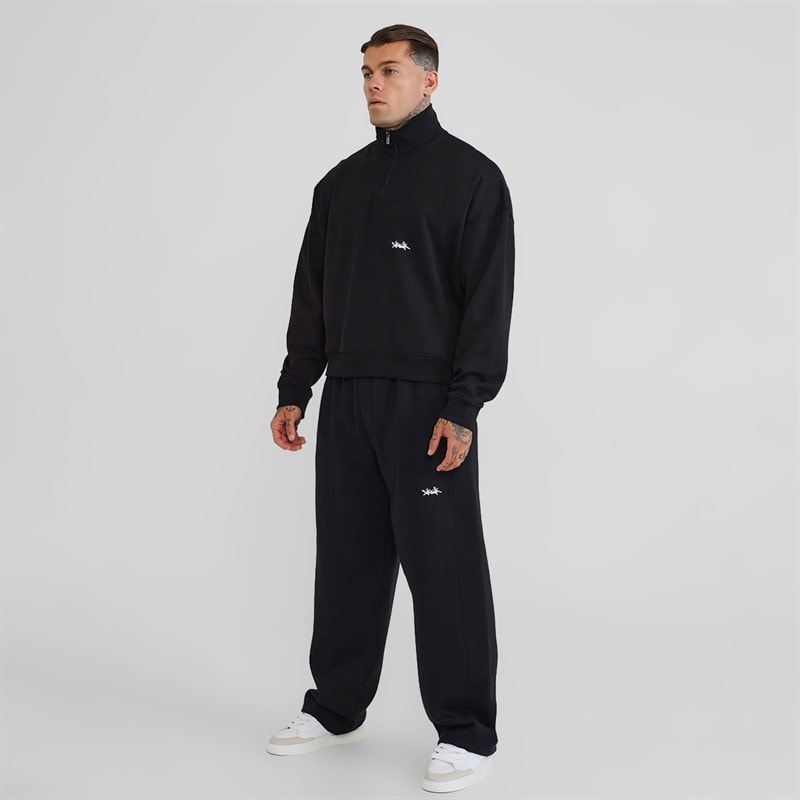 Herre quarter zip sweater Sort - Billede 5