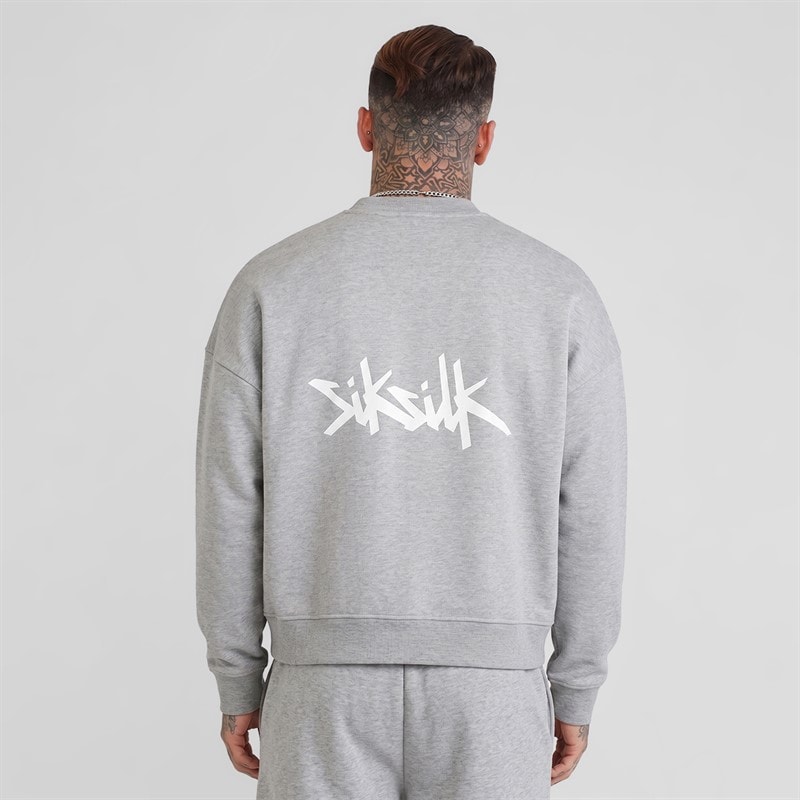 Herre boxy sweatshirt Grey Marl - Billede 2