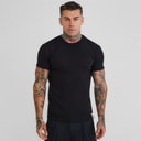 Herre waffle muscle fit t-shirt Sort