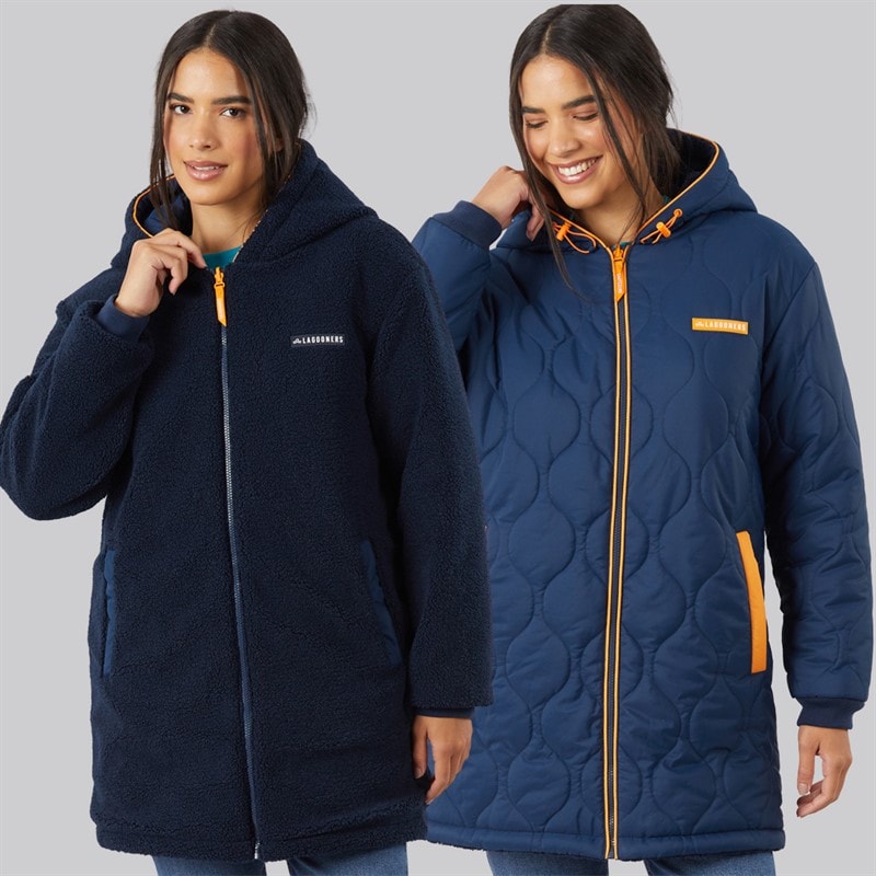 Dame willow vendbar parka Navy - Billede 3
