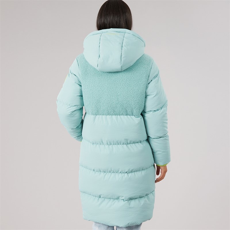 Dame cornwall mellemlang pufferjakke Sea Green - Billede 2