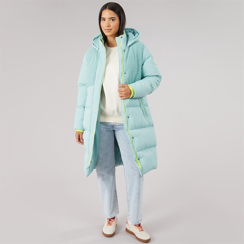 Dame cornwall mellemlang pufferjakke Sea Green - Billede 4