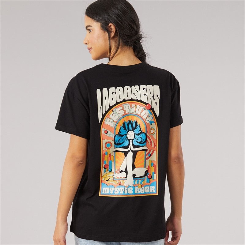 Dame laurel oversized t-shirt Sort - Billede 2