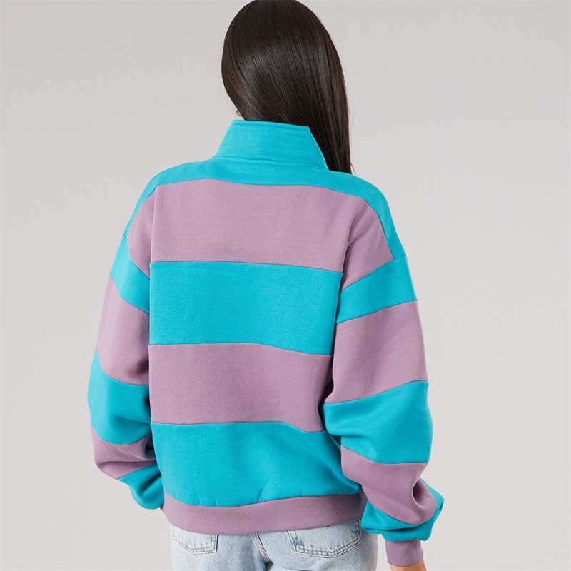 Dame birchden 1/4 zip sweatshirt Bluebird/Grape - Billede 2