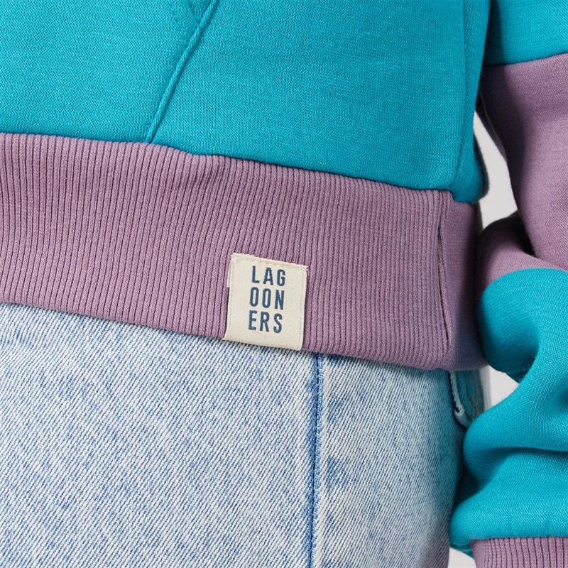 Dame birchden 1/4 zip sweatshirt Bluebird/Grape - Billede 4