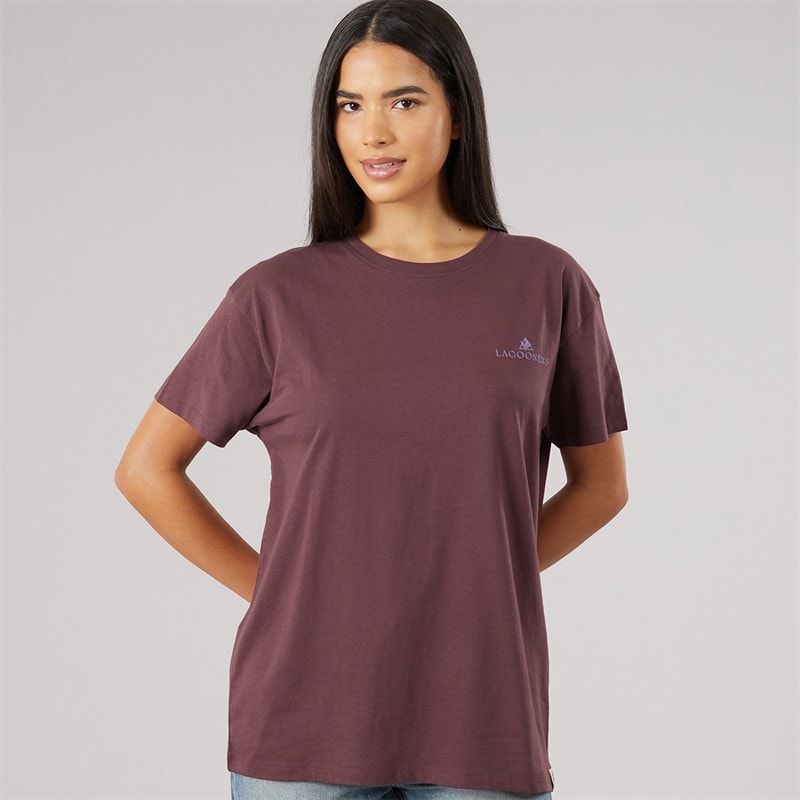 Dame maple oversized t-shirt Brun - Billede 2