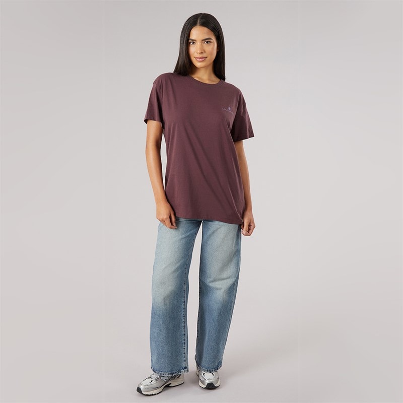 Dame maple oversized t-shirt Brun - Billede 4