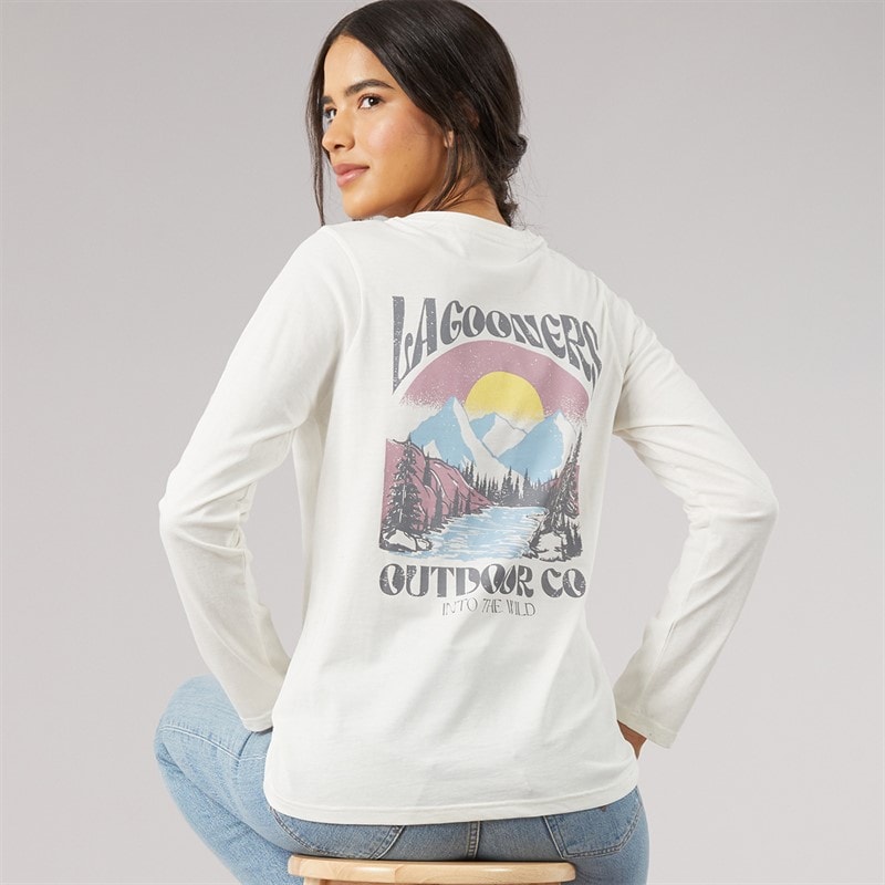 Lagooners Dame breeze langærmet t-shirt - Ecru