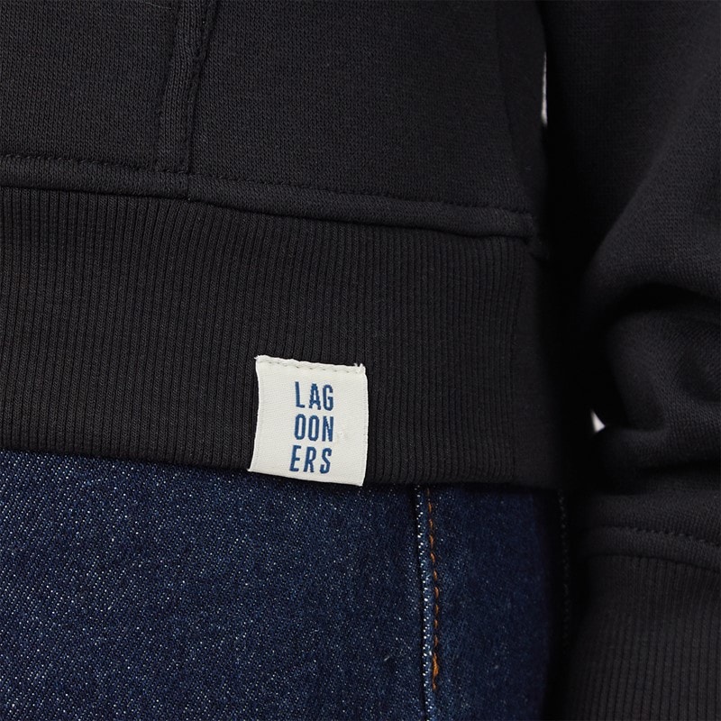 Dame burlow 1/4 lynlås sweatshirt Sort - Billede 3
