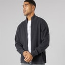 Herre strikket cardigan Dark Grey Marl