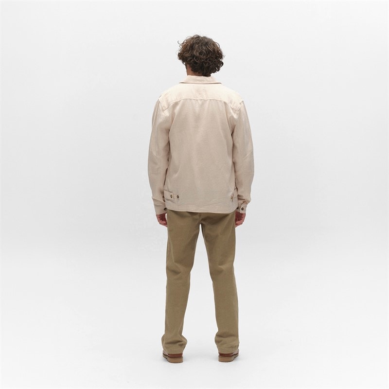 Herre peter lino overshirt Birch - Billede 2