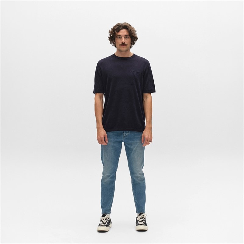 Herre alex dhera cropped jeans lyseblå denim Light Blue Denim - Billede 2