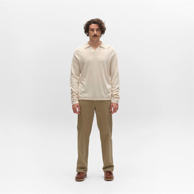 Herre cross dush strikket jumpernge Sand Melange - Billede 2