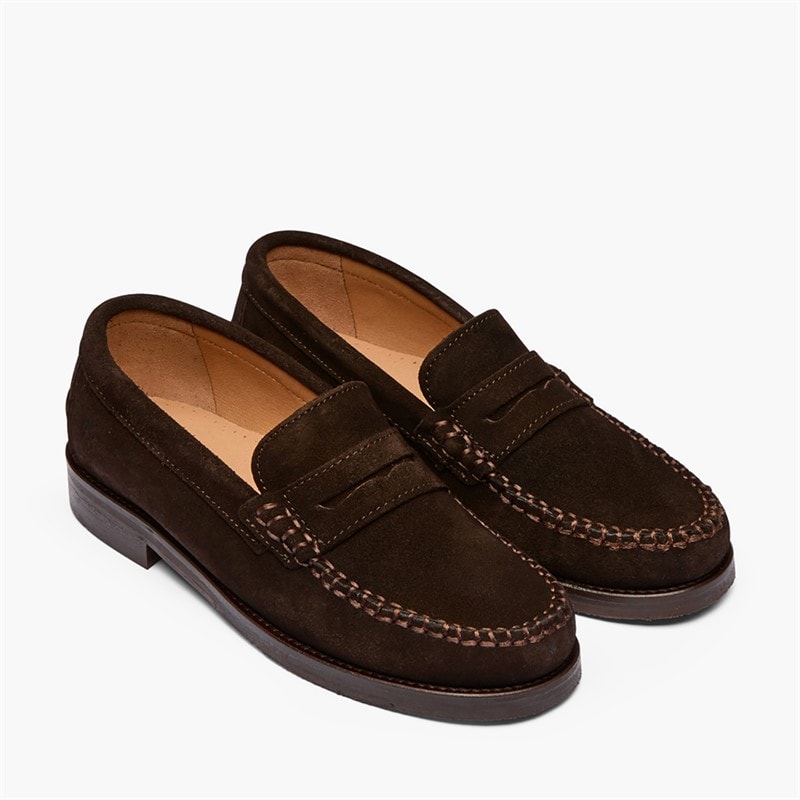 Dame toc1936 norah loafers Dark Brown Suede - Billede 1