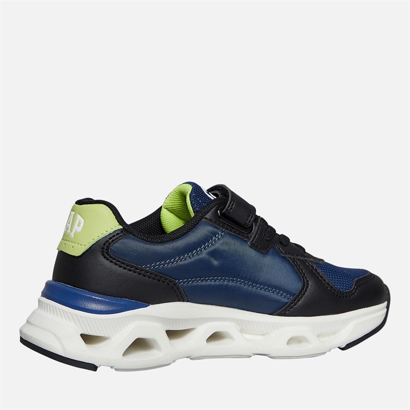 GAP Drenge San Francisco træningssko - Black Blue Lime - Billede 5