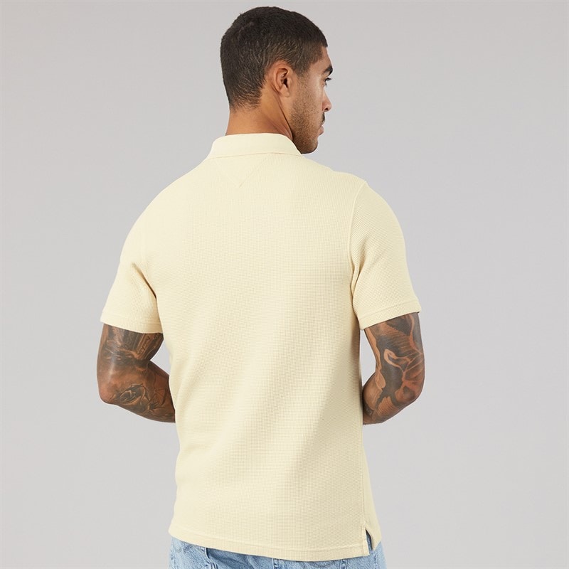 Herre vasket waffle polo-shirt Calico - Billede 2