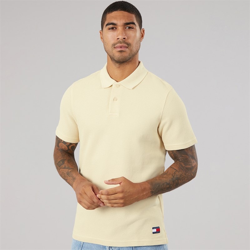 Herre vasket waffle polo-shirt Calico - Billede 3