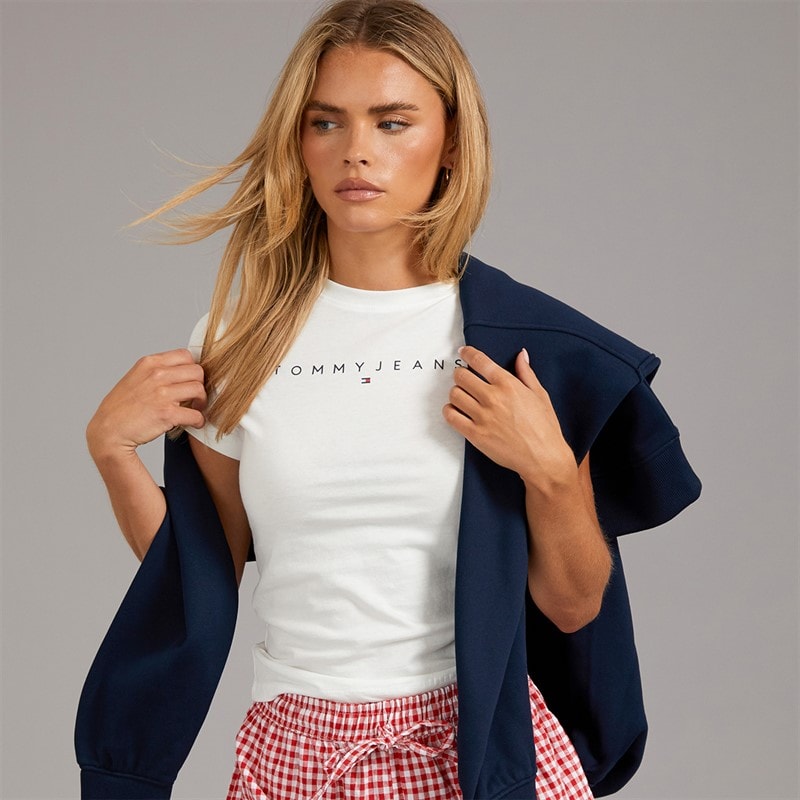 Dame linear t-shirt Ecru - Billede 1