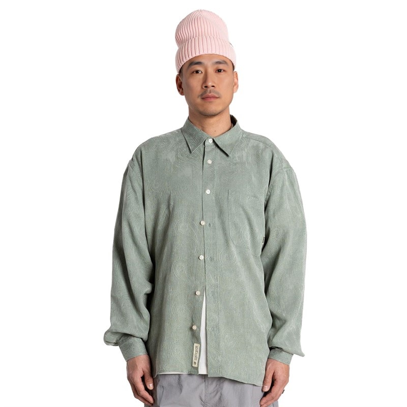 Herre buzo paisley-skjorte Grey Green - Billede 1