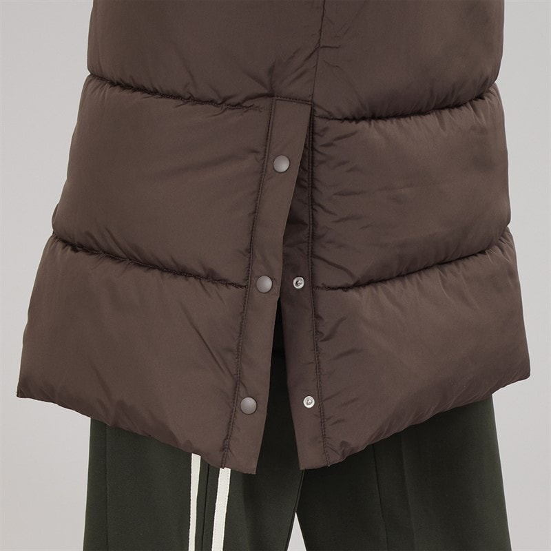 Dame alice lang vatteret frakke Chocolate Brown - Billede 3