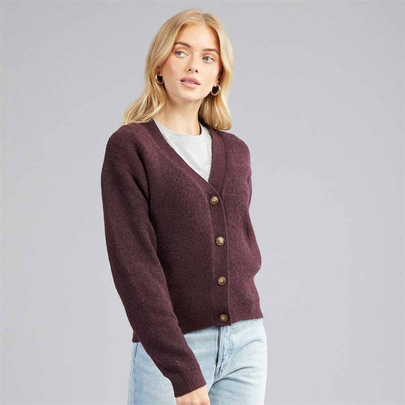 JJ REBEL Dame womes riley strikket cardigan - Fig