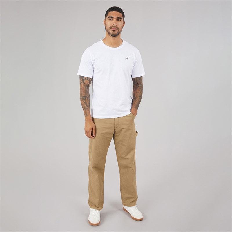 Herre fempak logo t-shirts Hvid/Sort/Sky Captain/Roasted Cashew/Grape Leaf - Billede 4