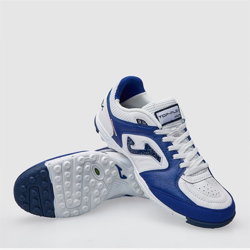 Joma Herre top flex 25 tf astro turf fodboldstøvler - Hvid/Royal