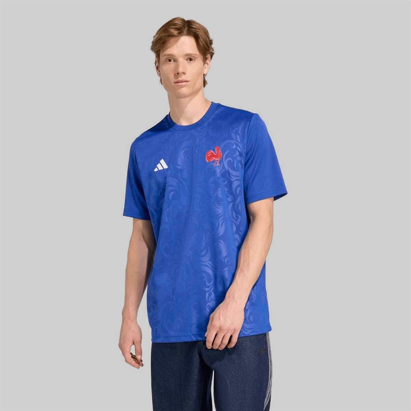 Herre FFR France rugby RWC rugby verdensmesterskab supporttrøje Royal Blue - Billede 3