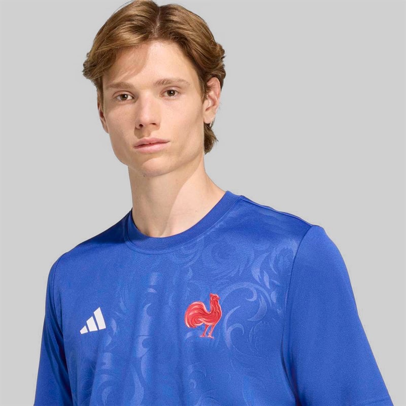 Herre FFR France rugby RWC rugby verdensmesterskab supporttrøje Royal Blue - Billede 5