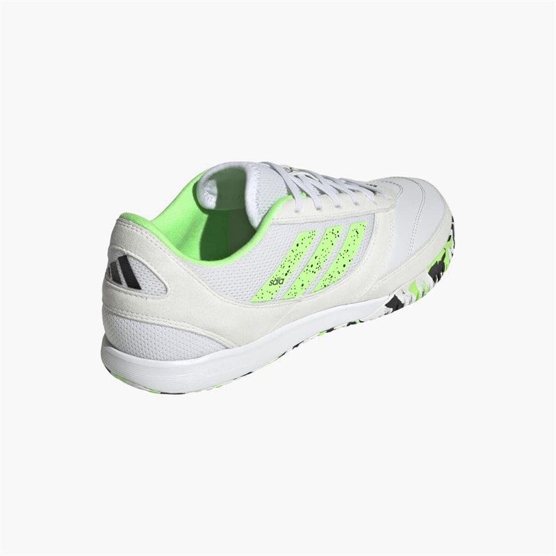 adidas Herre top sala competition 2 IN indendørs fodboldstøvler - Cloud White/Lime Burst/Core Sort - Billede 3