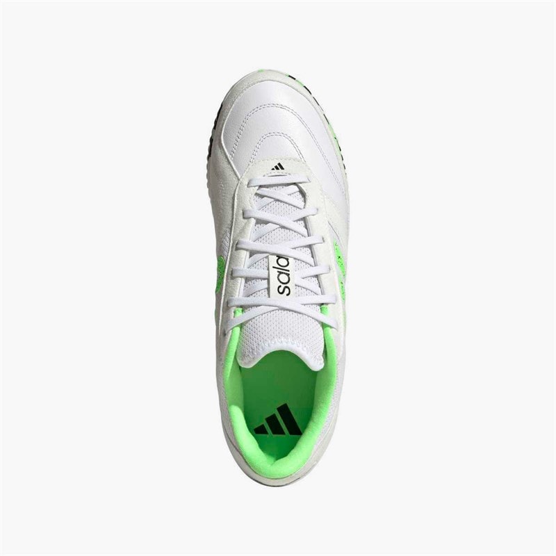 adidas Herre top sala competition 2 IN indendørs fodboldstøvler - Cloud White/Lime Burst/Core Sort - Billede 4