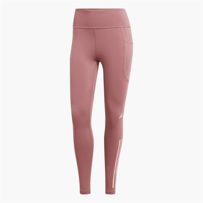 Dame dailyrun 3-stripes løbetights 7/8 Pink - Billede 1