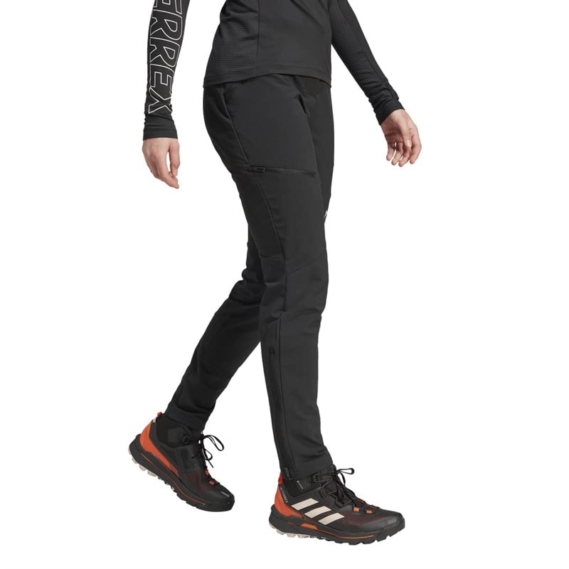 Dame terrex techrock børstede softshell træningsbukser Sort - Billede 3
